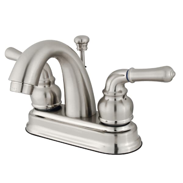 Kingston Brass 4" Centerset Bathroom Faucet, Brushed Nickel GKB5618NML - main